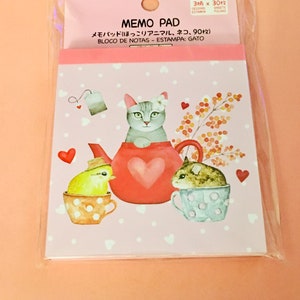 Bloco de notas bonito para amantes de gatos, bloco de notas para amor de gatos, bloco de notas para mães de gatos, artigos de papelaria fofos para gatos, papéis de gatos kawaii para registro no diário, artigos de papelaria para gatos doces