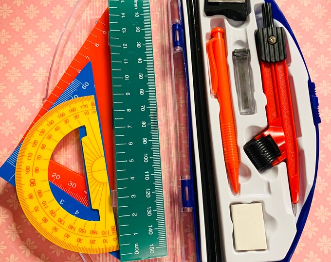 10 Pcs Math Ruler Set, Protractor and Ruler Kit, Triangular Ruler Set ...