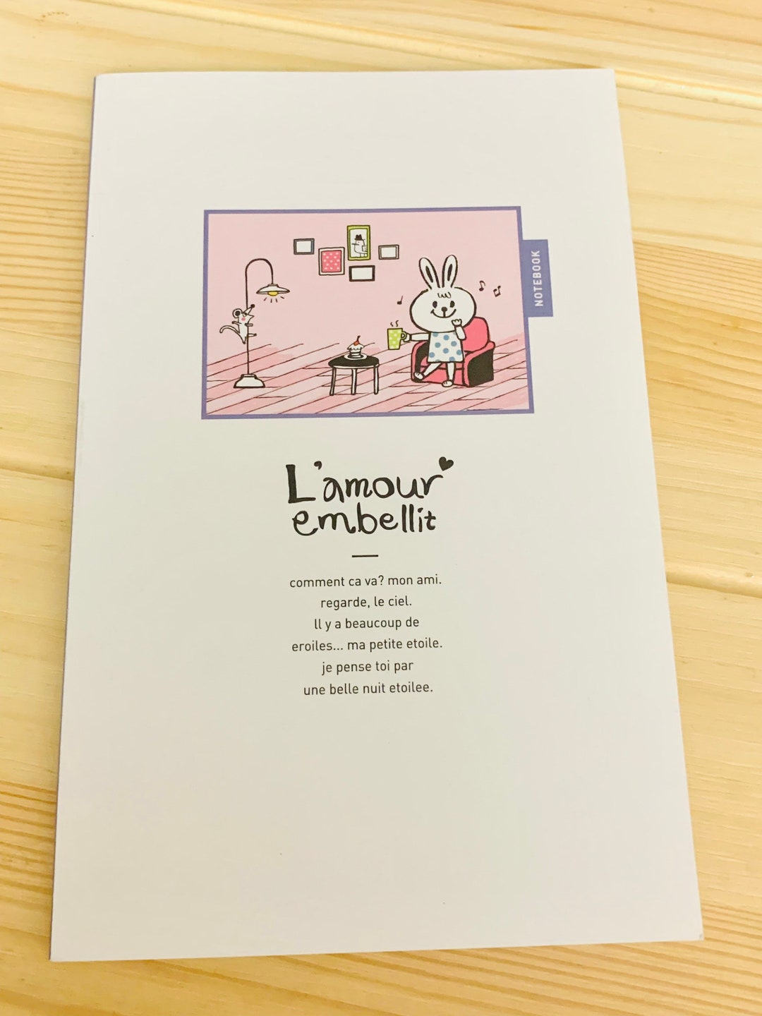 Kawaii Journal Korean Stationery Rabbit Notebook Rabbit Etsy