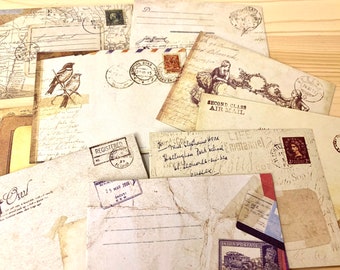 Vintage Style Small Envelopes, Cute and small envelopes, Junk Journal Paper envelopes Set, paper envelopes, journal supplies, gift notes