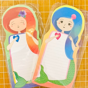 Mermaid note pad, mermaid notepad, kawaii mermaid note pad, bujo memo notes, big notepad, mermaid notepad kawaii notepad