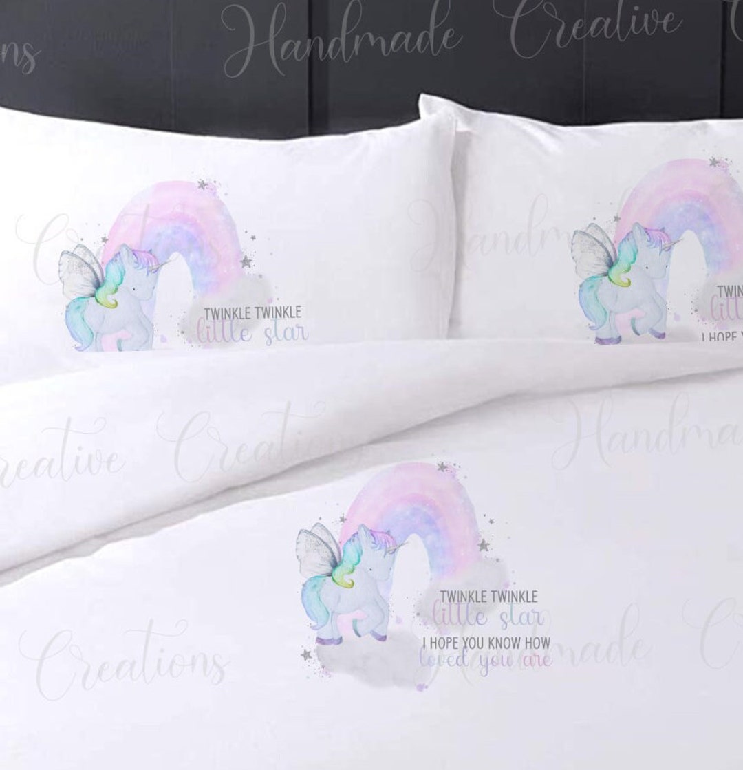 Unicorn Bedding Personalised Duvet Unicorn Gift for Girls Etsy UK