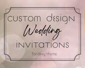 Custom Digital WEDDING Invitation & Detail Cards