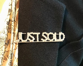 Realtor Pin "JUST SOLD" bling pin bling nametag real estate pin Realtor Christmas Gift Realtor Present Real Estate Agent Gift for Christmas