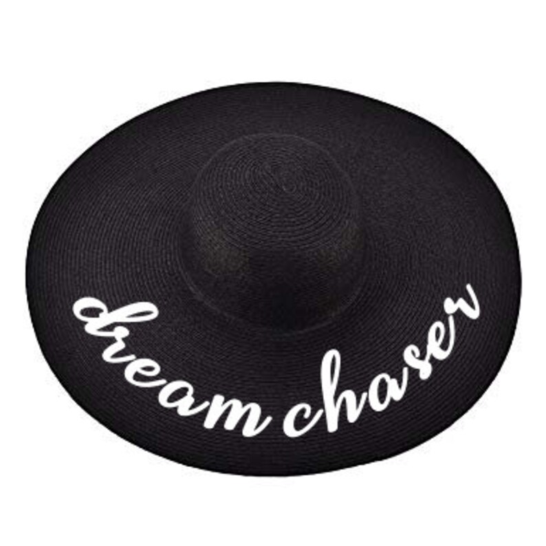 Bridal Party Floppy Hat Beach Hat Personalized Bride Gift DREAM CHASER CUSTOM Women/'s Summer Floppy Straw Hat Beach Hat Bridesmaid Gift