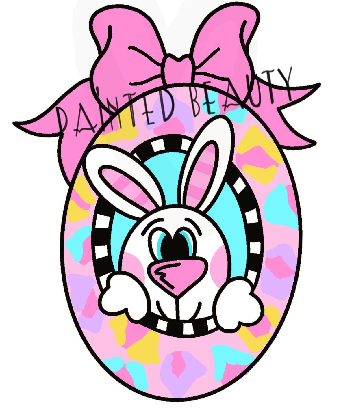 Easter Bunny Egg Digital template