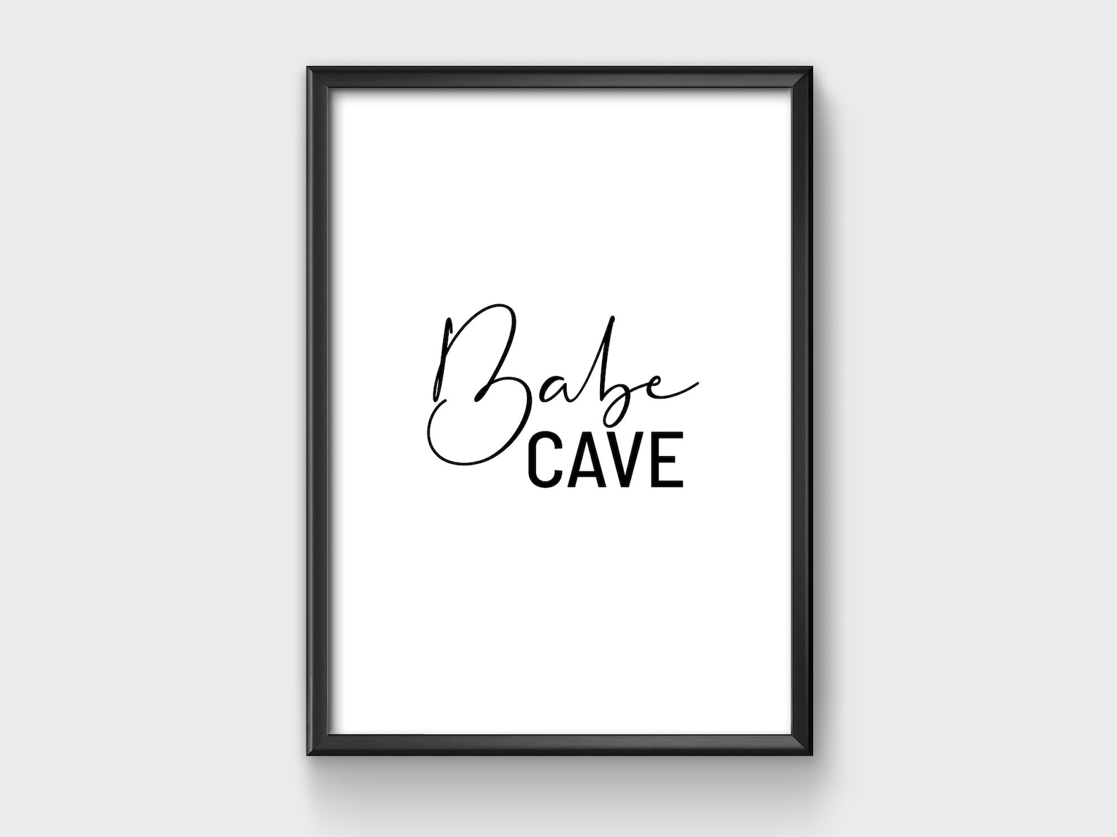 Babe Cave Wall Art Female Bedroom Quote Girl Apartment Etsy