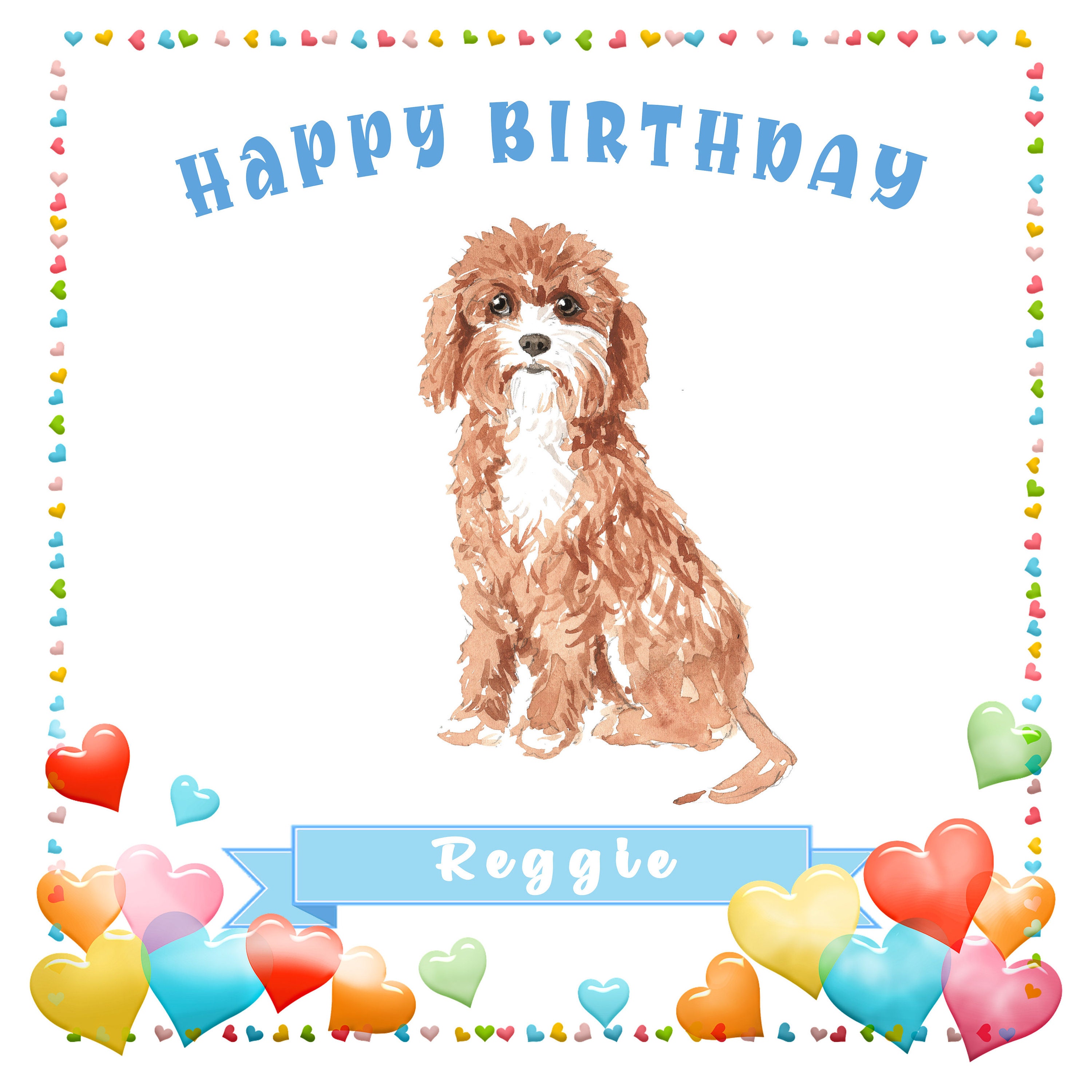 Cavapoo Birthday Card Cavapoo Dog Card Personalised Card Etsy UK