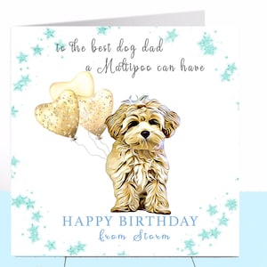 Carte d'anniversaire papa chien Maltipoo, Maltipoo, carte d'anniversaire chien, papa chien, amoureux des chiens, carte du chien, Furbaby, papa chien grand-père