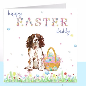 Carte de Pâques Springer Spaniel, Carte de Pâques pour chien, Carte de Pâques personnalisée, Maman de chien, Amoureux des chiens, Père de chien, Frère de chien, Sœur de chien, Maman de chien Maman