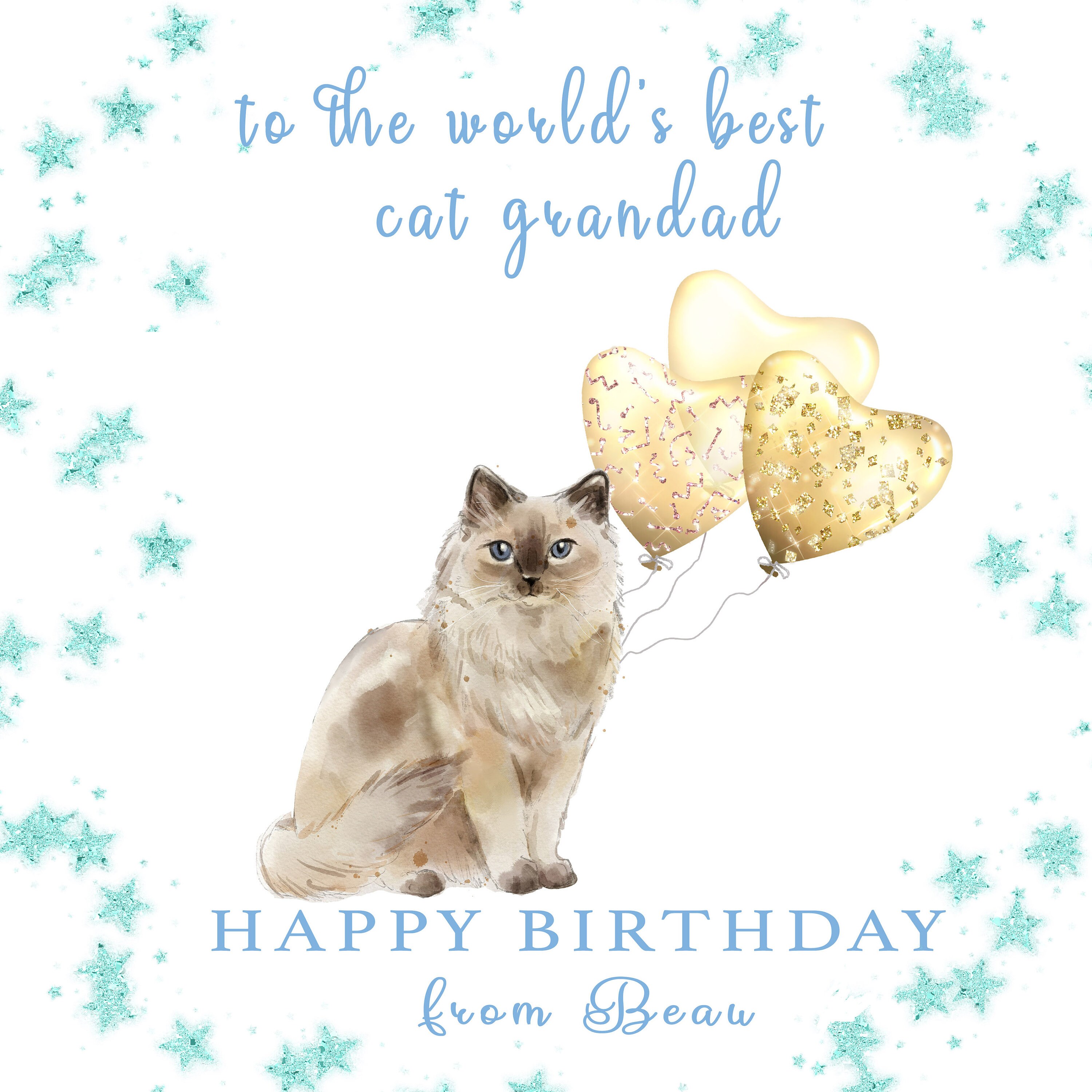 Ragdoll Cat Dad Birthday Card Ragdoll Cat Cat Lover Cat | Etsy