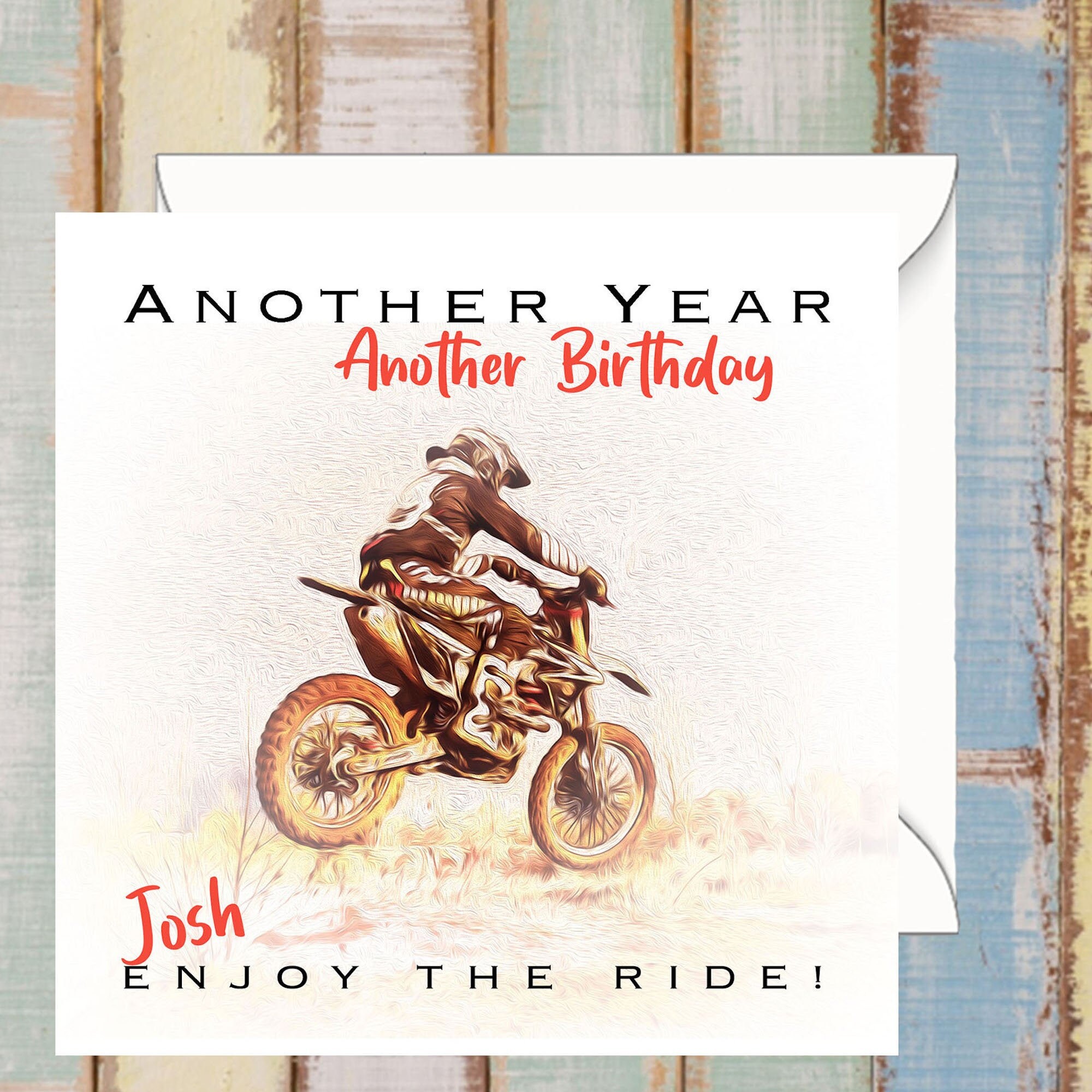 Motocross Enduro Dirt Bike Birthday Card ideal for Husband Etsy