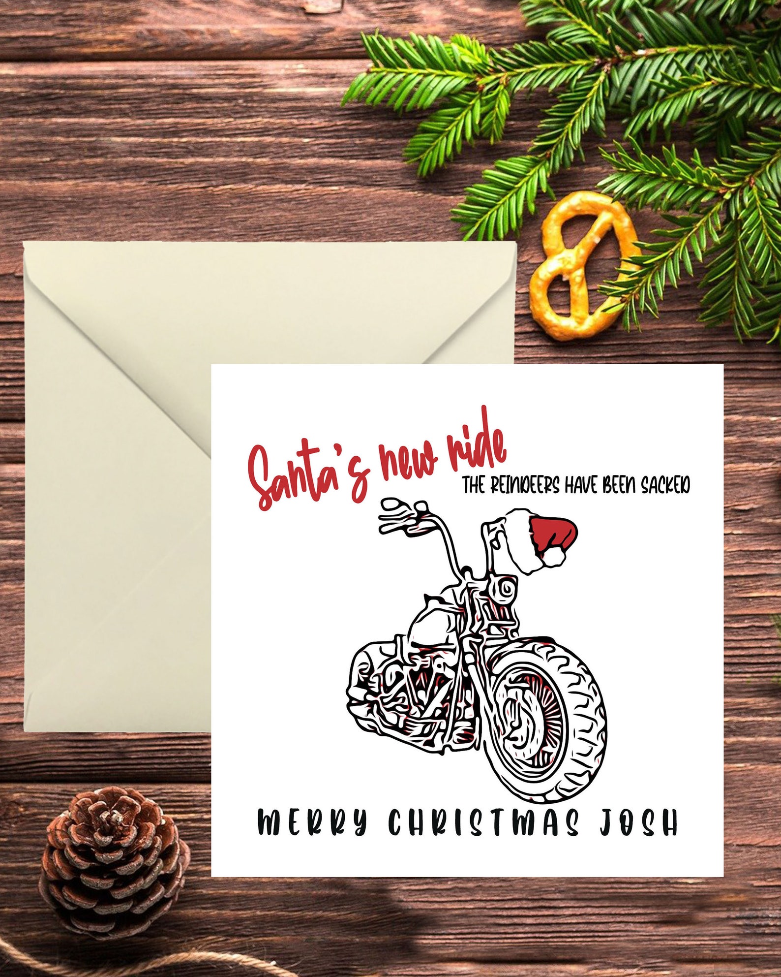 Harley Davidson Cartes de Noël Ensemble de 6 Harley | Etsy