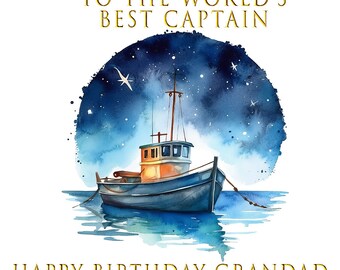 Personalised Fishing Birthday Card Fisherman Men's Son Husband Dad