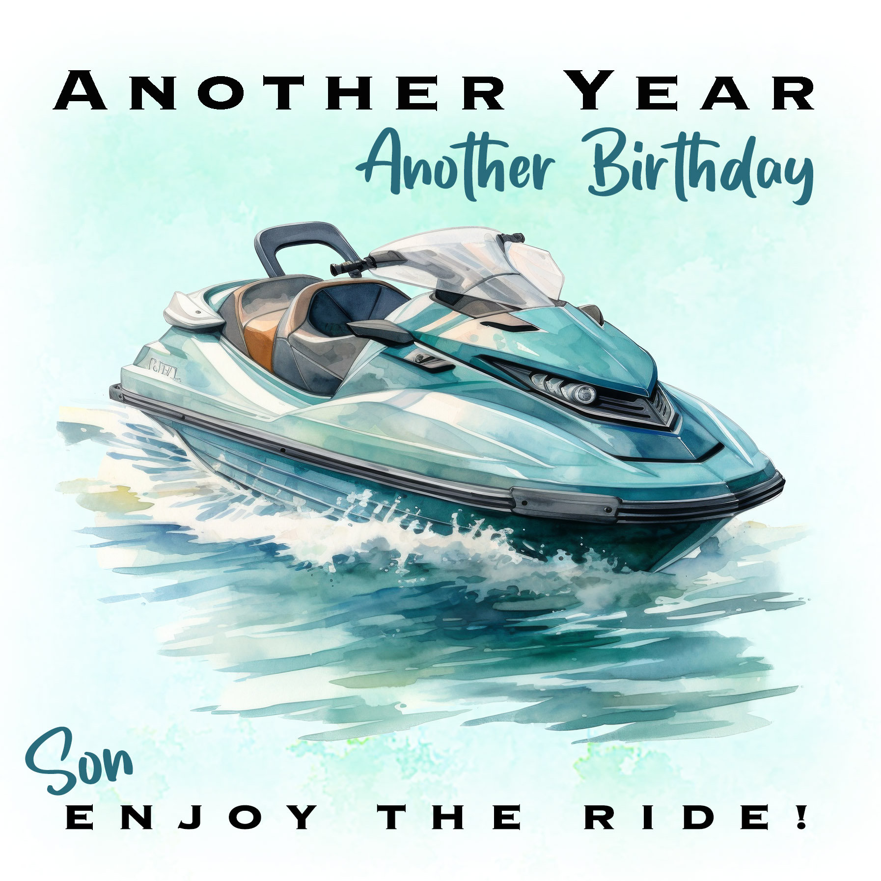 Buy Jet Ski Birthday Card, Jet Skier, Surf, Dad Birthday