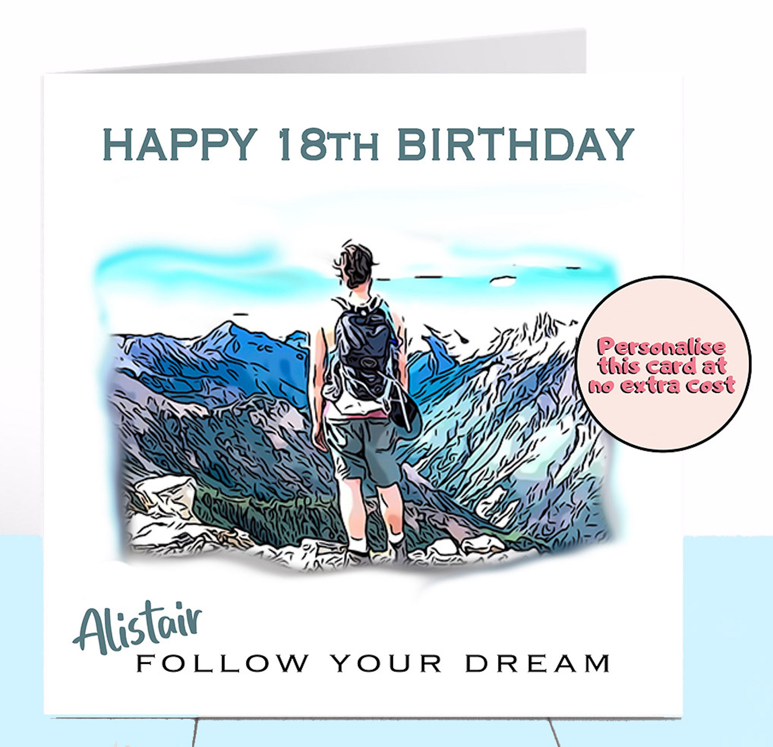 Tarjeta De Cumpleaños Personalizada Con Diseño De Senderismo Y Recorte De Papel, Tarjeta De Cumpleaños Para él O Ella, Tarjeta De Cumpleaños Para Excursionistas Y Senderistas - México