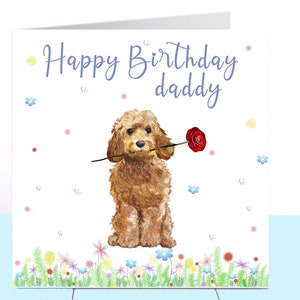 Carte d'anniversaire Cockapoo chien maman, Cockapoo, carte d'anniversaire chien, carte d'anniversaire personnalisée, maman chien, amoureux des chiens, maman chien, maman chien maman chien