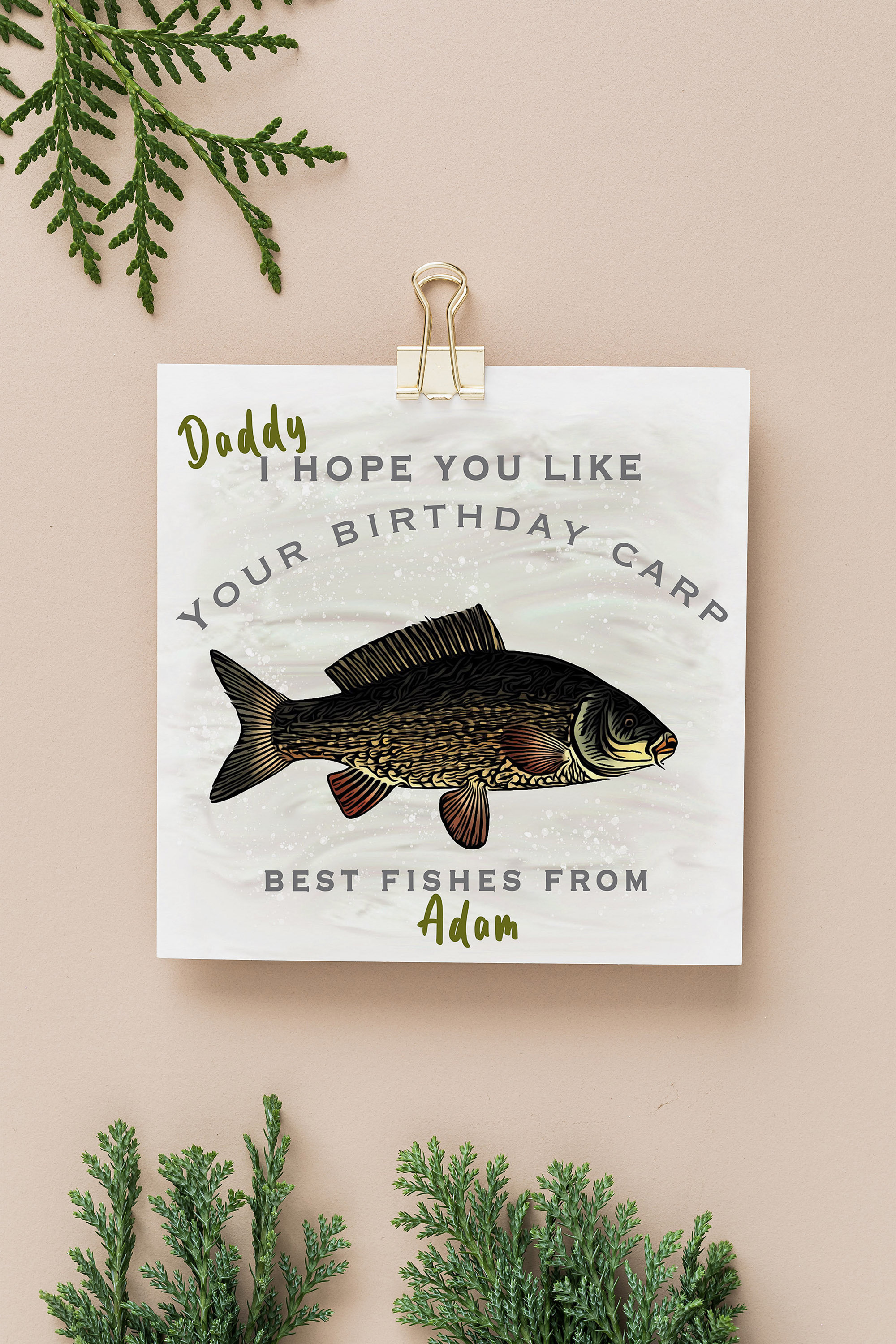 Fisherman Birthday Card, Fishing Card, Dad Birthday Card, Daddy Card, Husband  Birthday, Personalised Birthday Card, Grandad Card, Carp Fish -  Canada