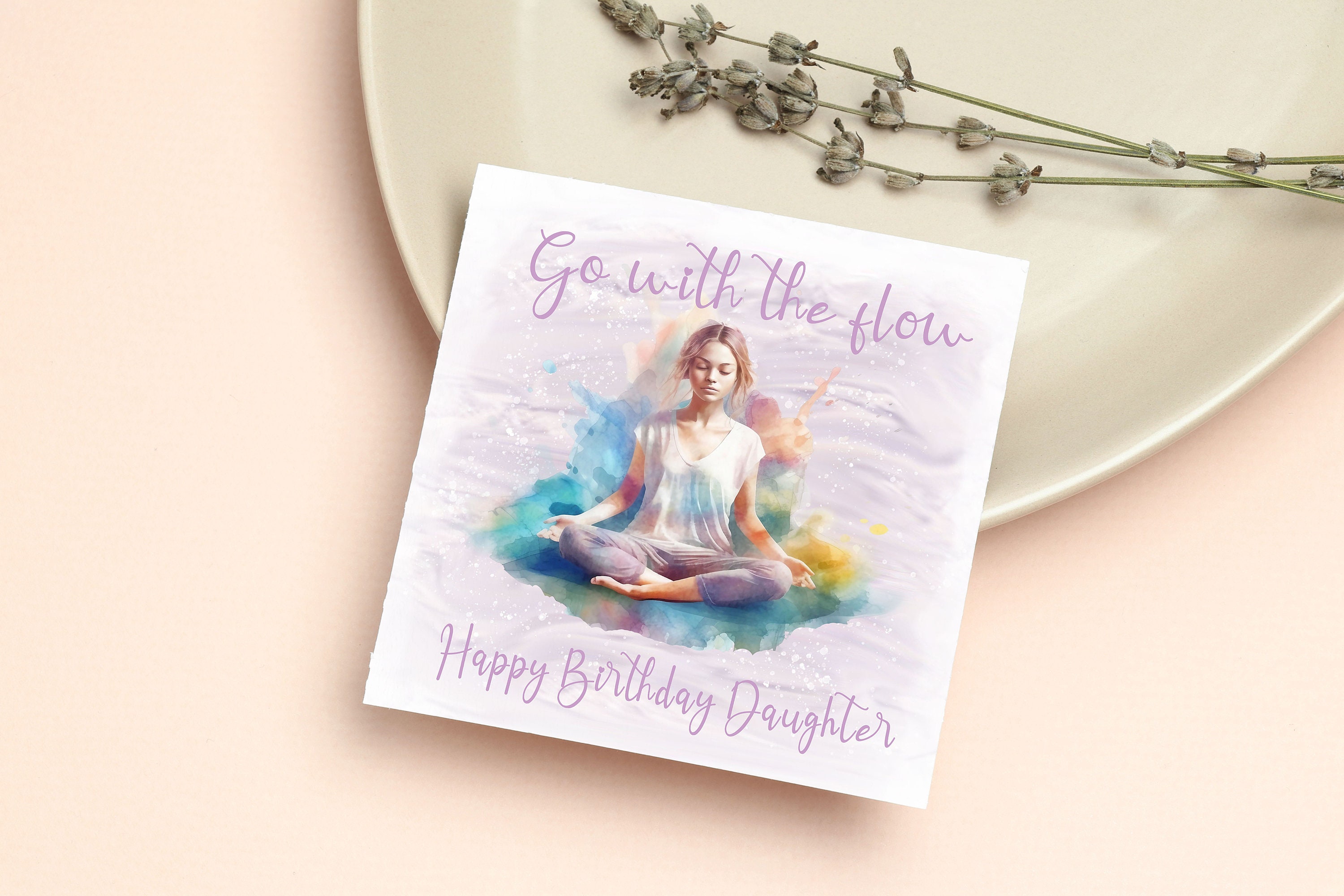 Artery8 Grußkarte 'Relax Yoga' – Leer Innen, 17,5 X 12,5 Cm, Mit Umschlag, Für Frau/Mutter/Schwester