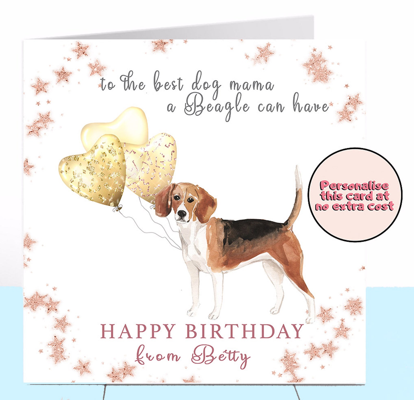 Beagle Dog Mummy Birthday Card Beagle Dog Birthday Card Etsy