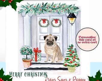 49+ Pug Christmas Cards 2021