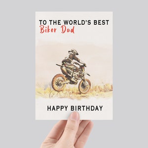 Motocross Enduro Dirt Bike Geburtstagstagskarte, DIGITAL DOWNLOAD, Motorrad Karte, Papa Karte, Daddy Karte, Grandad Karte, Motorrad Geburtstag