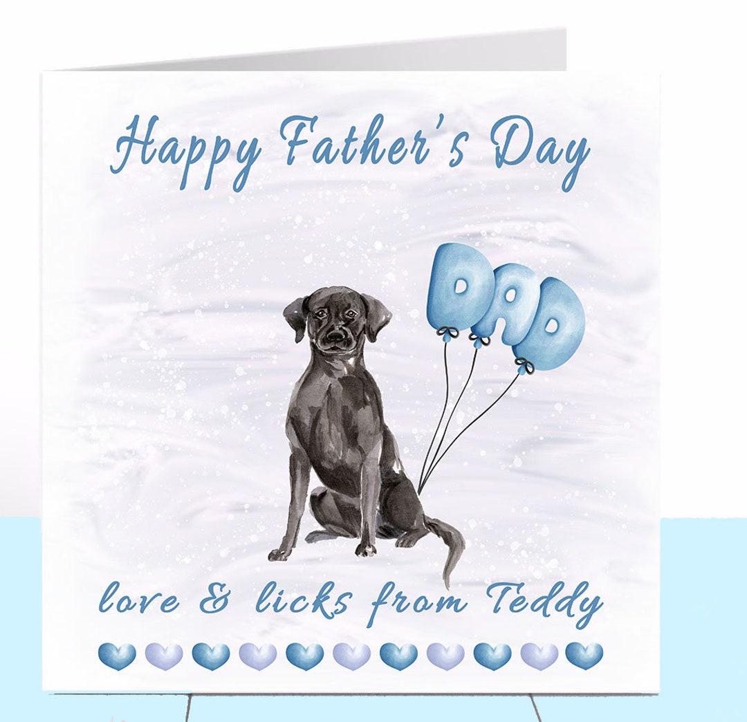Labrador Father's Day Card, Lab, Dog Daddy, Father's Day Card, Dog Dad ...