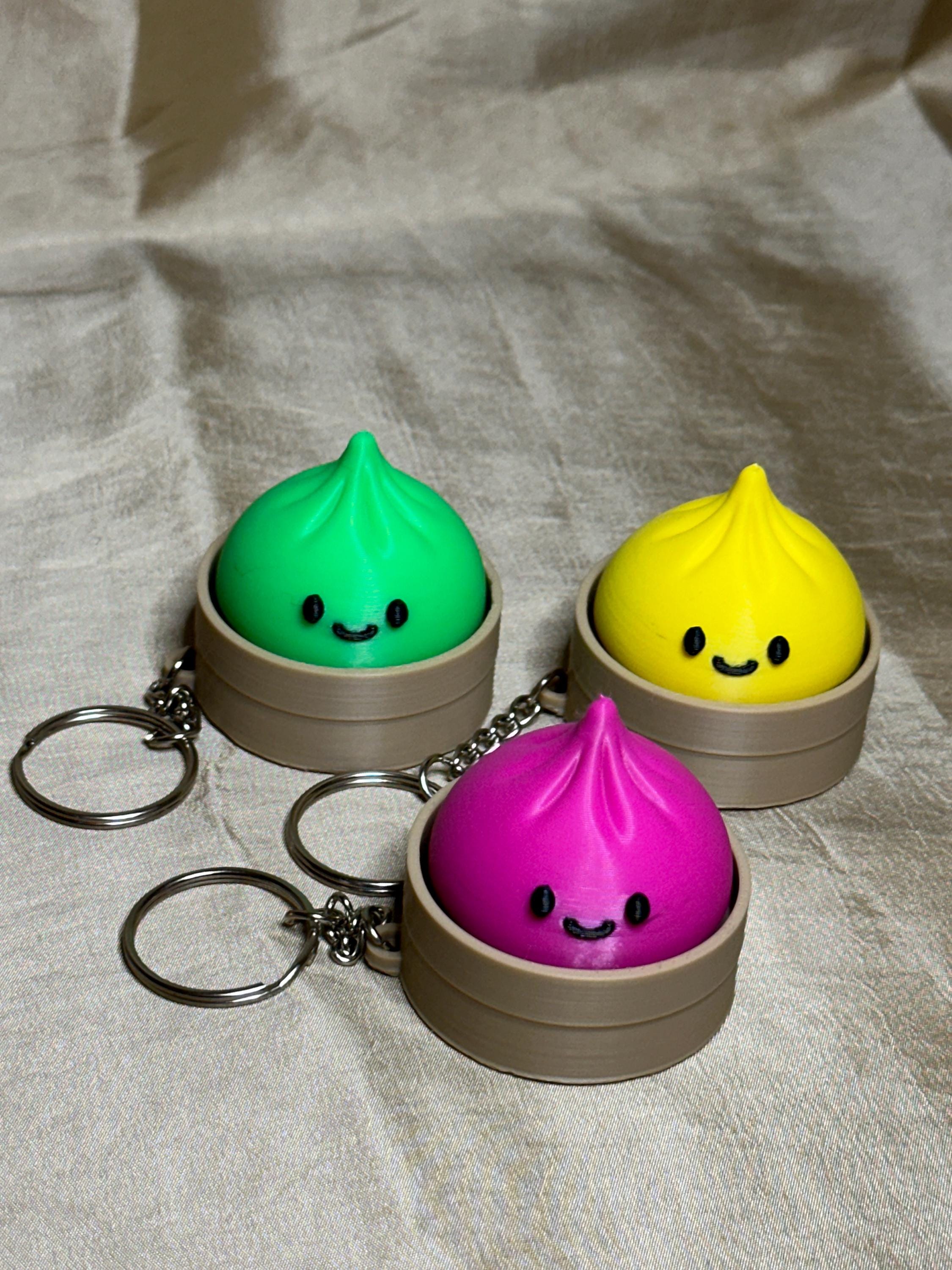 Needoh Keychain Needoh Dumpling Inspired Keychain Clickers Set of 3 - Etsy