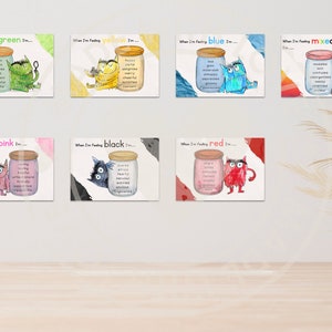 I poster con le parole sui sentimenti del mostro dei colori