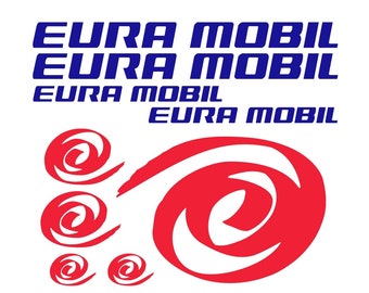 Euramobil Eura Mobil Aufkleber Sticker für Wohnmobil, Reisemobil Wohnwagen Wohnmobil Autocallant pegatinas Adesivi