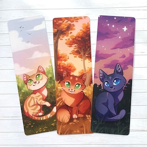 Strong Queens Bookmark set - Warrior Cats - Cat Bookmark printed on Premium Board with matte lamination ( Sandstorm Bluestar Squirrelflight
