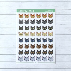 Cat Head Planner Sticker Sheet - Warrior Cats - Matte Vinyl stickers with cats ( Graystripe Fireheart Ravenpaw Bluestar Tigerclaw Sandstorm)