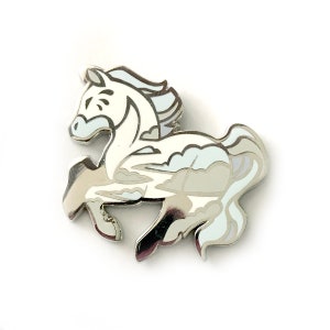 Storm Horse Pin Set - Gold or Silver plated Hard enamel pin set of storm themed horses