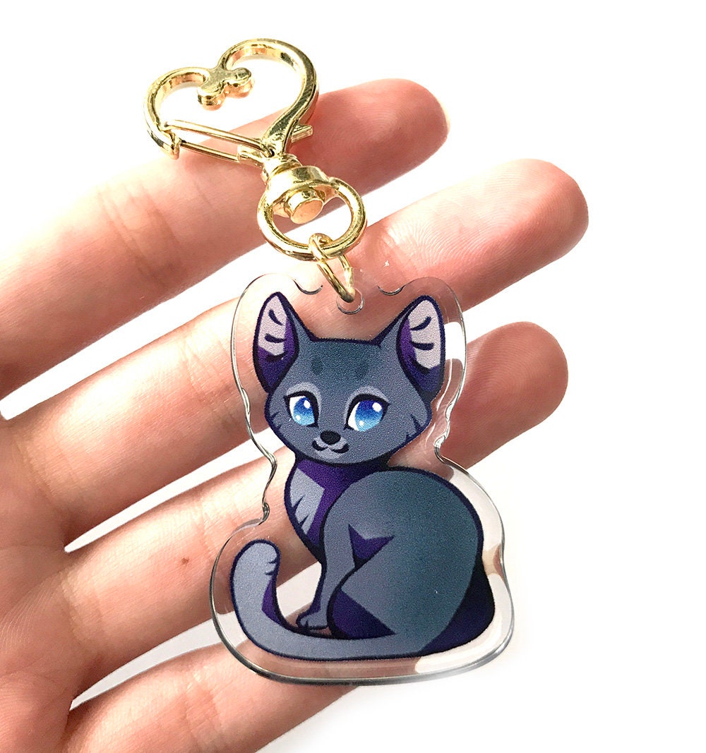 Cat Head Acrylic Charm Key Ring (7 Patterns) - Shop acupoffloof Charms -  Pinkoi