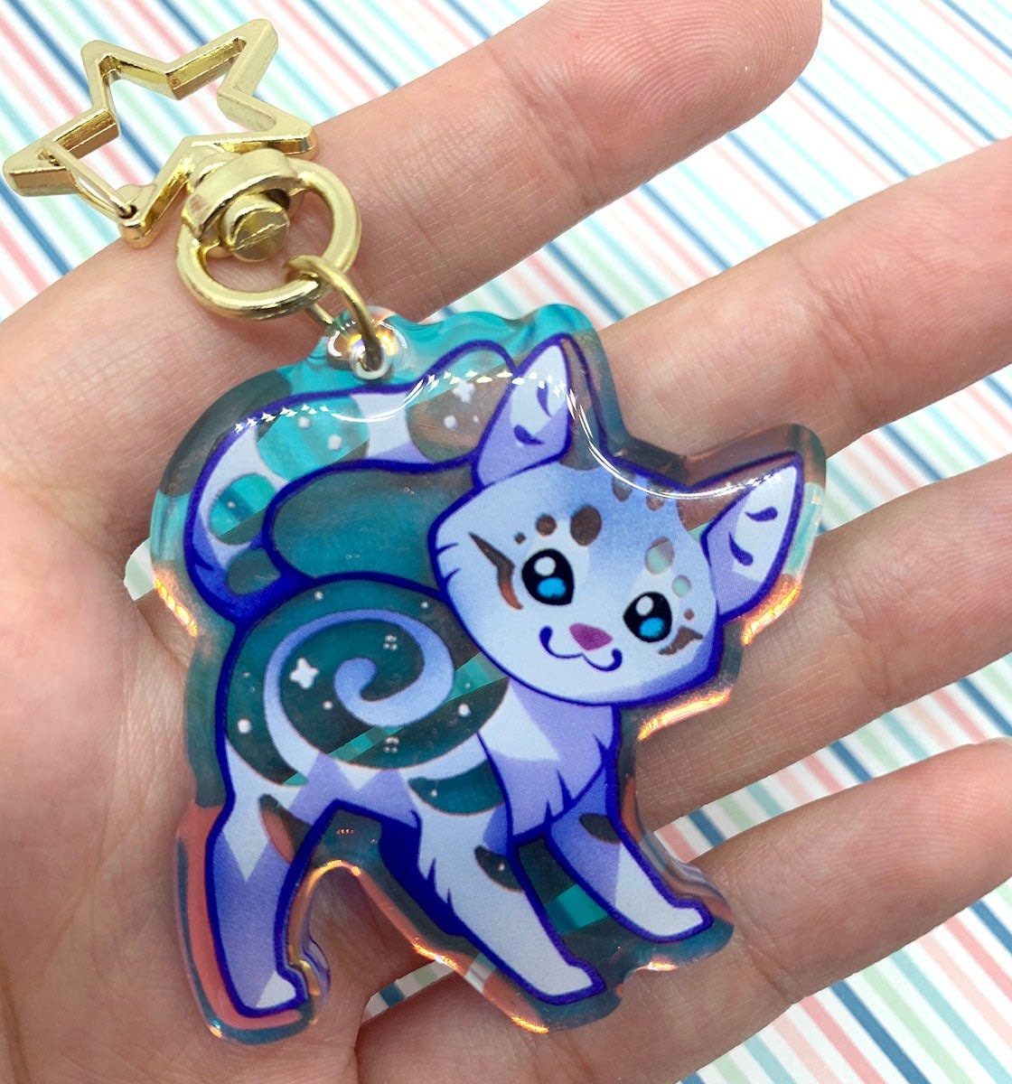SATTCHI バッグチャーム・キーチェーン Blue Cat Turkey Charm BRITTO® KEYCHAIN & BAG CHARM - CAT – Shop Britto
