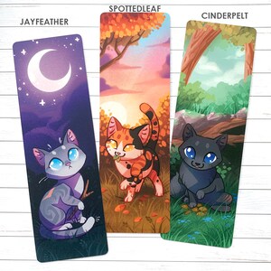 Ensemble de marque-pages Medicine Cats - Warrior Cats - Marque-page chat imprimé sur du carton premium avec plastification mate (pelage cendré tacheté de Jayfeather image 5