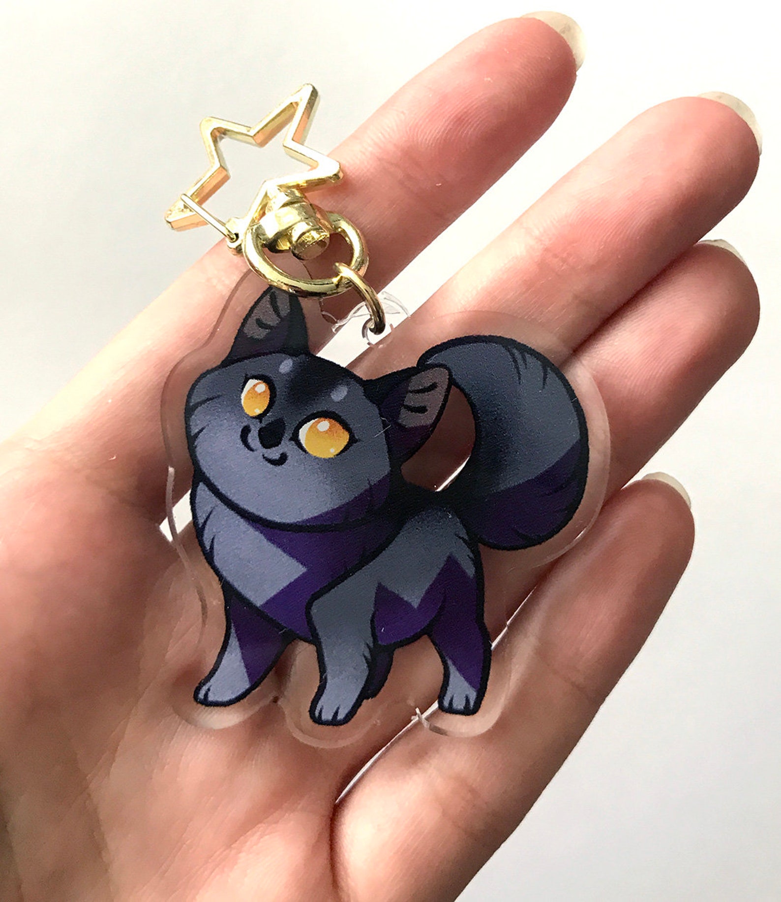 Warrior Cats Keyring Charm Clear Double Sided Acrylic Etsy UK