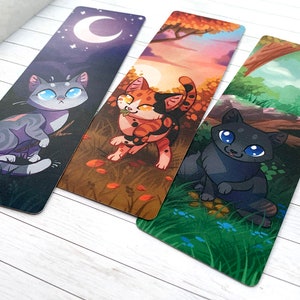 Ensemble de marque-pages Medicine Cats - Warrior Cats - Marque-page chat imprimé sur du carton premium avec plastification mate (pelage cendré tacheté de Jayfeather image 2