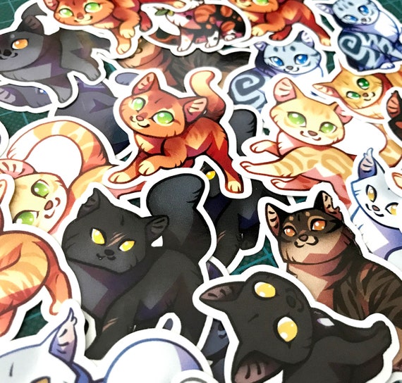 Cute Warrior Cats Sticker Set Bluestar Fireheart 