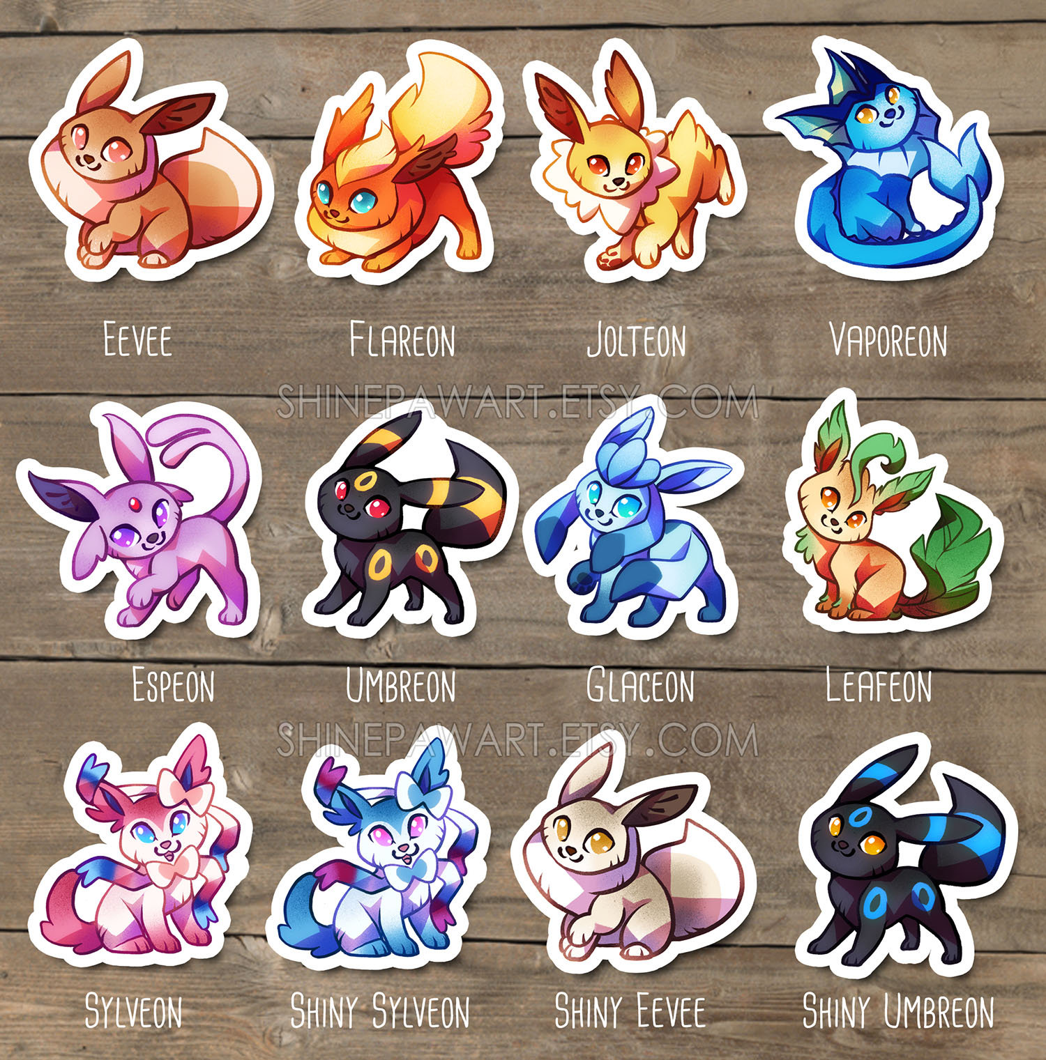 eeveelution drinks stickers☆NEOGEOPET