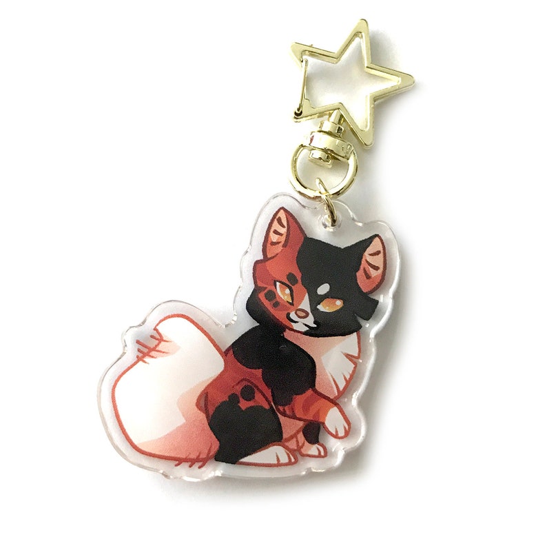 Warrior Cats Keyring Charm Clear Double Sided Acrylic Etsy