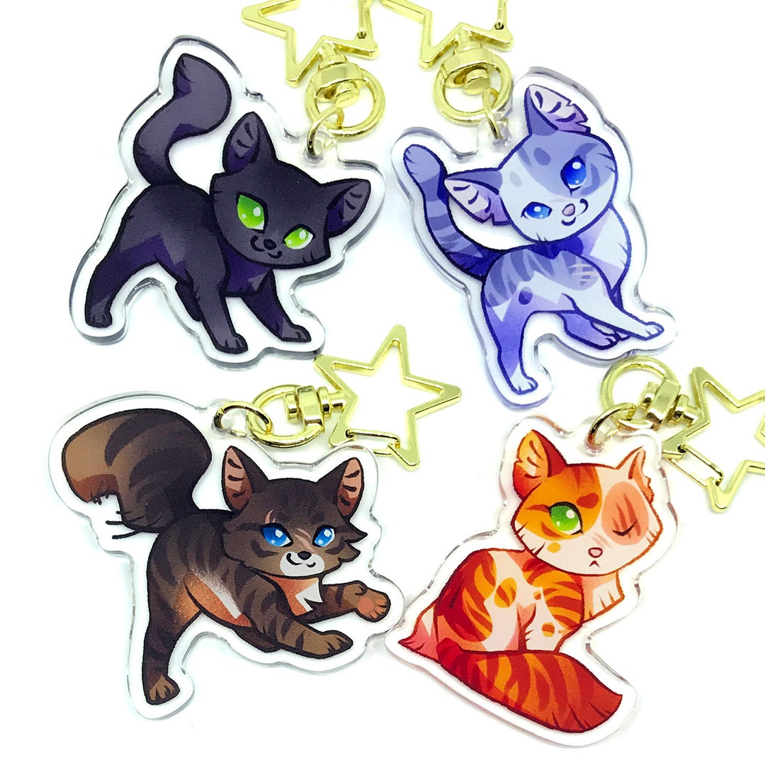 Warrior Cats Keychain Charm Clear Double Sided Acrylic Keychain Charms