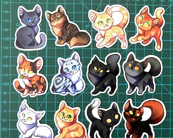 Cute Warrior Cats Keychains. Firestar Bluestar Plush Cats 