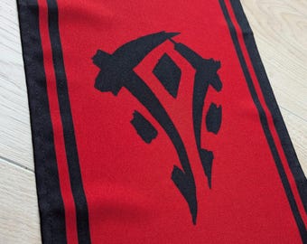 Horde Pandaren banner || wow wall decor | gift for gamer | game room decor
