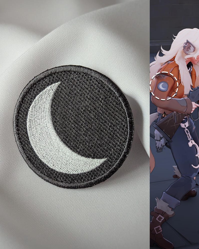 Silver Aufnäher || Bügelbild mit Klettverschluss | Silber Cosplay Bild 1