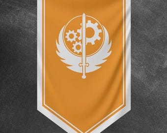 Brotherhood of Steel fabric banner || game wall decor | gift for gamer