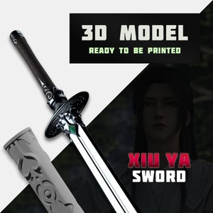Xiu Ya sword 3D model (Shen Qingqiu) from SVSSS || cosplay pattern | digital three-dimensional sword| file for 3d printer
