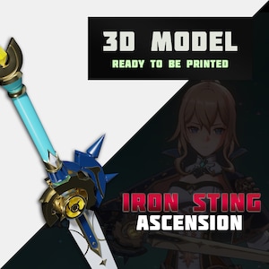 Iron Sting Ascension 3D model || genshin cosplay | game 3D pattern | digital three-dimensional blade