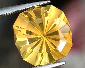 Fancy Cut Loose Gemstone for Jewelry Loupe Clean 3.70cts Natural Yellowish Orange Citrine Yellowish Orange Citrine 10.3 x 9.9 x 7.2 MM