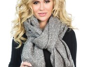45 Grey Wool Cashmere Womens Scarf Shawl Neckerchief Summer Autumn Soft Fall Colorful Kerchief Style Ladies Shawl Wrap Loop Plaid Warm